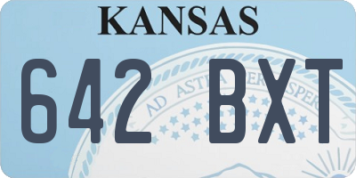 KS license plate 642BXT