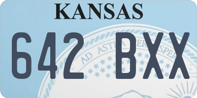 KS license plate 642BXX