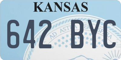 KS license plate 642BYC