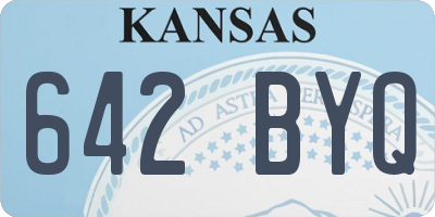 KS license plate 642BYQ