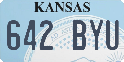 KS license plate 642BYU