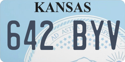 KS license plate 642BYV