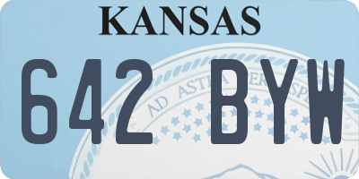 KS license plate 642BYW