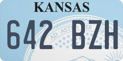 KS license plate 642BZH
