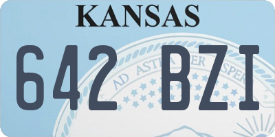 KS license plate 642BZI