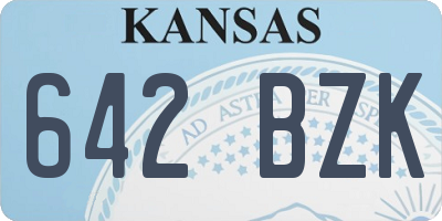 KS license plate 642BZK