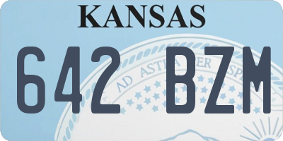 KS license plate 642BZM