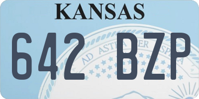 KS license plate 642BZP