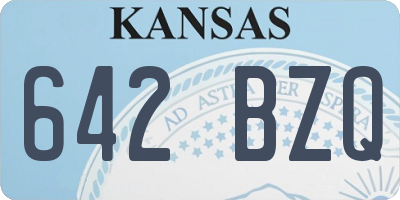 KS license plate 642BZQ