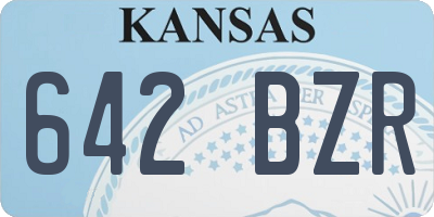 KS license plate 642BZR