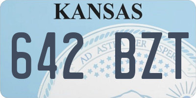 KS license plate 642BZT