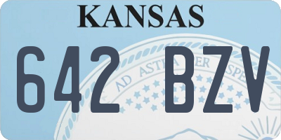 KS license plate 642BZV