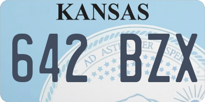 KS license plate 642BZX