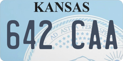 KS license plate 642CAA