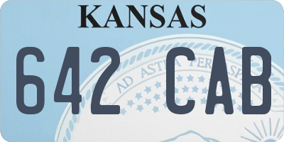 KS license plate 642CAB