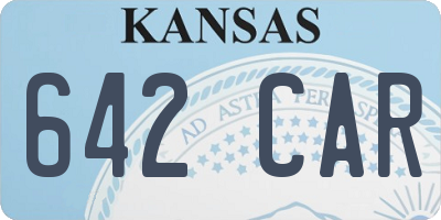 KS license plate 642CAR