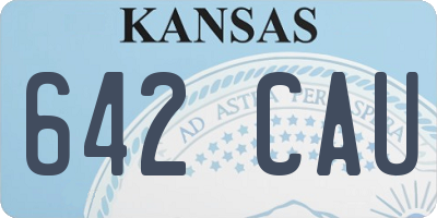 KS license plate 642CAU