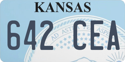 KS license plate 642CEA