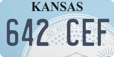 KS license plate 642CEF