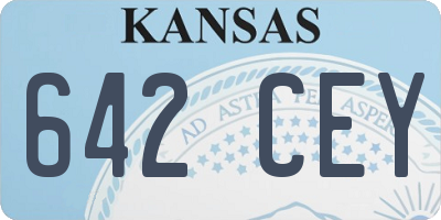 KS license plate 642CEY