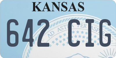 KS license plate 642CIG