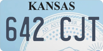 KS license plate 642CJT