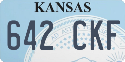 KS license plate 642CKF
