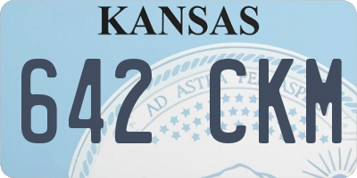 KS license plate 642CKM