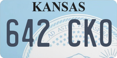 KS license plate 642CKO
