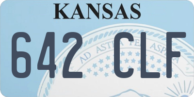 KS license plate 642CLF