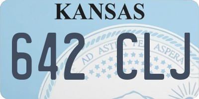 KS license plate 642CLJ