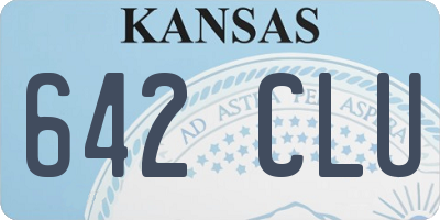 KS license plate 642CLU