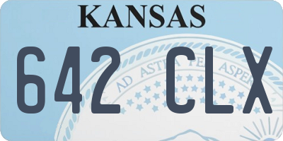 KS license plate 642CLX