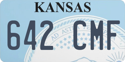 KS license plate 642CMF