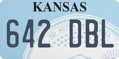 KS license plate 642DBL