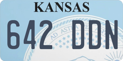 KS license plate 642DDN