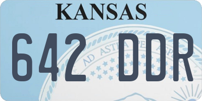KS license plate 642DDR