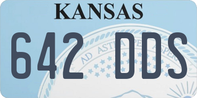KS license plate 642DDS