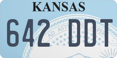 KS license plate 642DDT