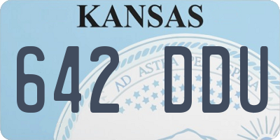 KS license plate 642DDU