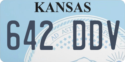 KS license plate 642DDV