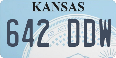 KS license plate 642DDW