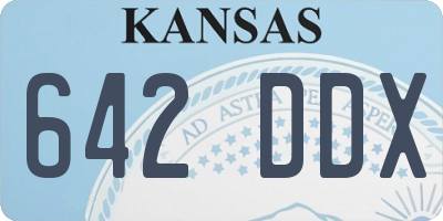 KS license plate 642DDX