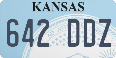 KS license plate 642DDZ