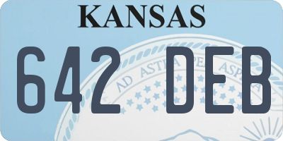 KS license plate 642DEB
