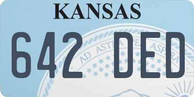 KS license plate 642DED