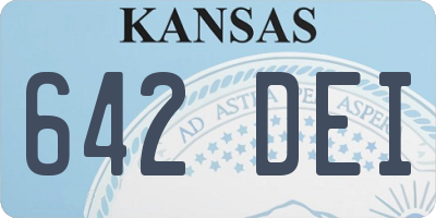 KS license plate 642DEI