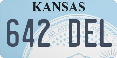 KS license plate 642DEL