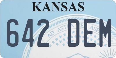 KS license plate 642DEM