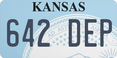 KS license plate 642DEP